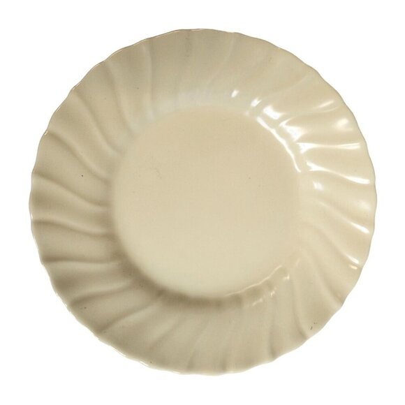 Set of 2 Franciscan Ware Coronado Matte Yellow Plates 6.5 Inch Swirl Rim Vintage - Picture 5 of 10